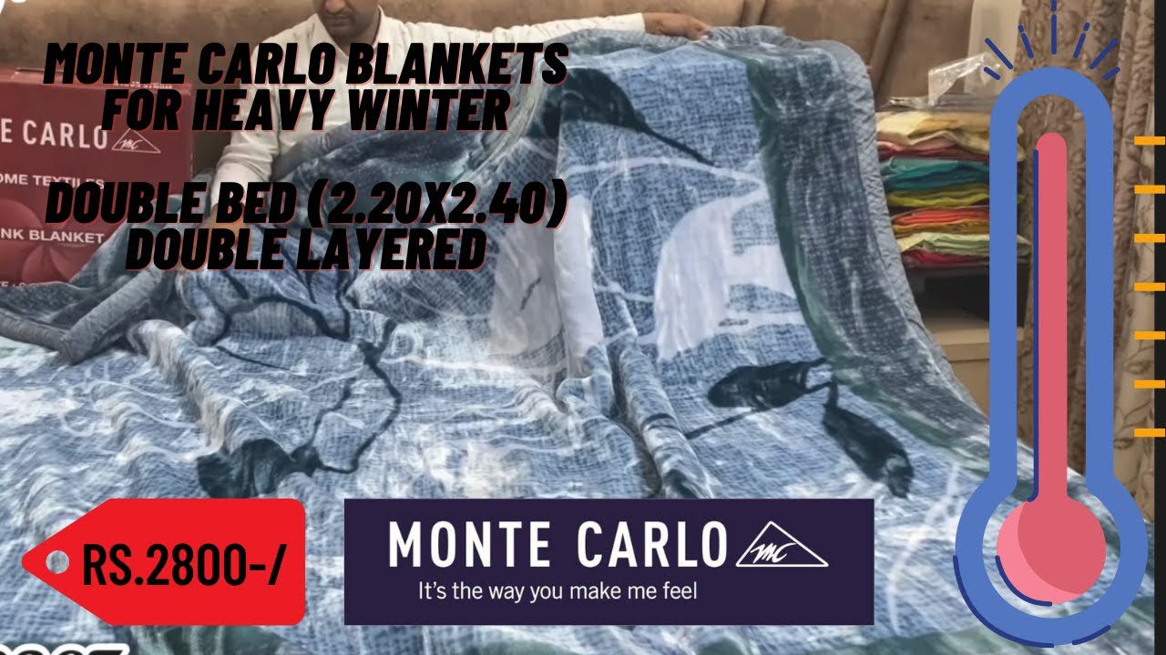 Monte Carlo Blankets For Heavy Winters With Double Bed Size And Double Ply
