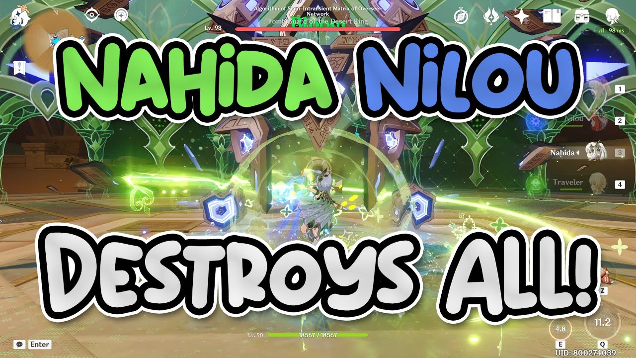 Nahida Nilou Bloom Gameplay