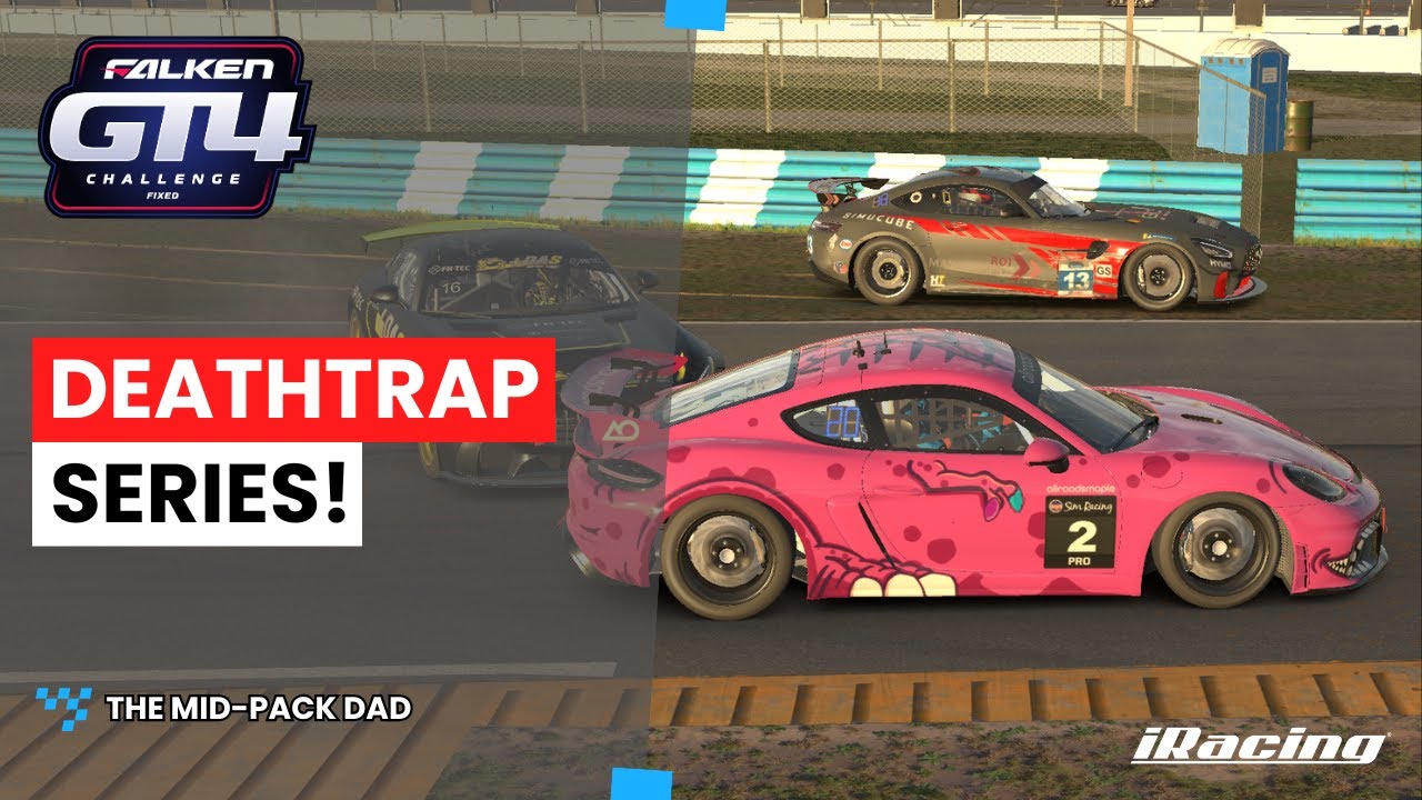 Трасса iRacing GT4 в Дайтоне — настоящая ловушка смерти.