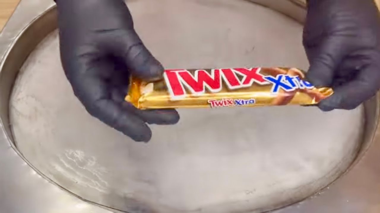 Twix | Making Delicious Twix Chocolate Ice Cream Rolls | ASMR Style Video