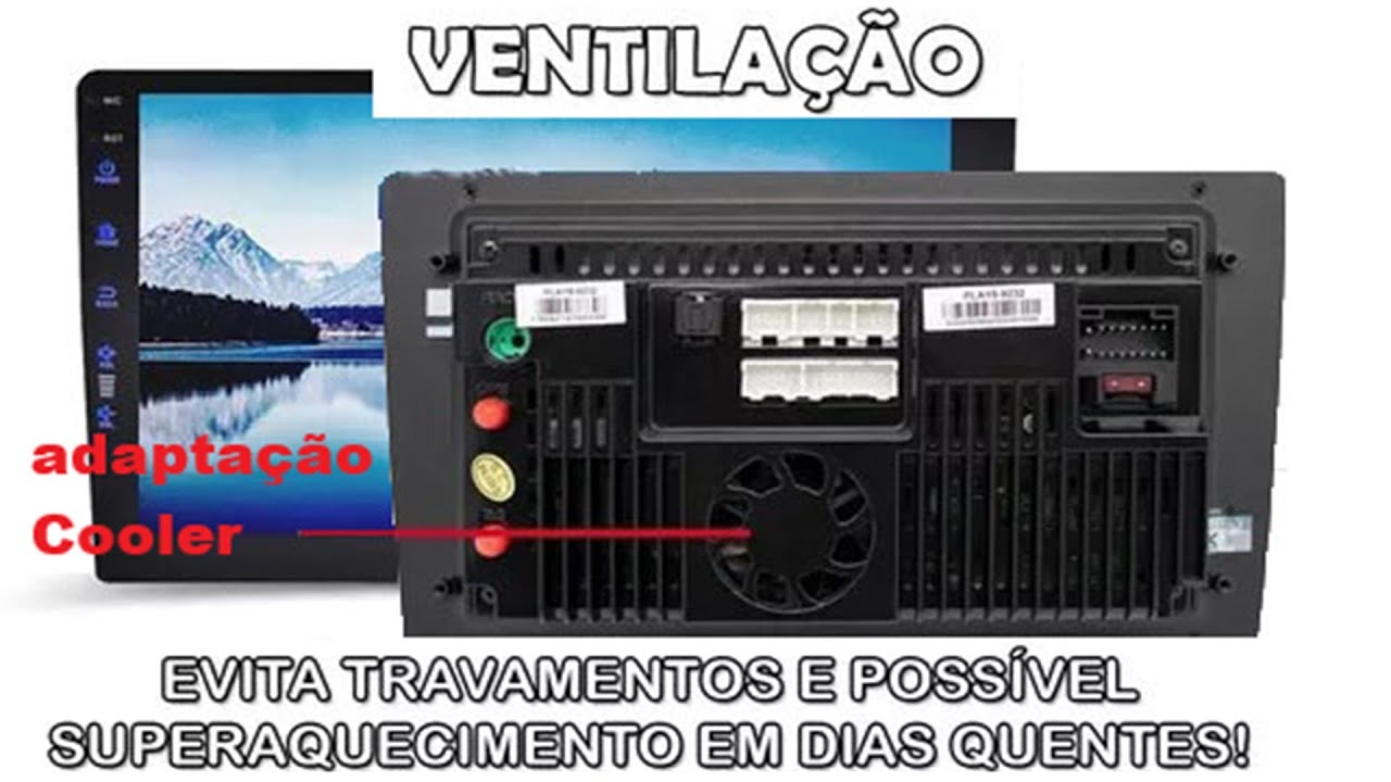 Como adaptar cooler de ventilação dentro da Central Multimidia Automotiva China