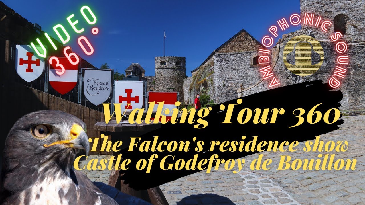 🇧🇪 The Falcon's residence Show in 360° 4K - Castel of Bouillon / Château de Bouillon