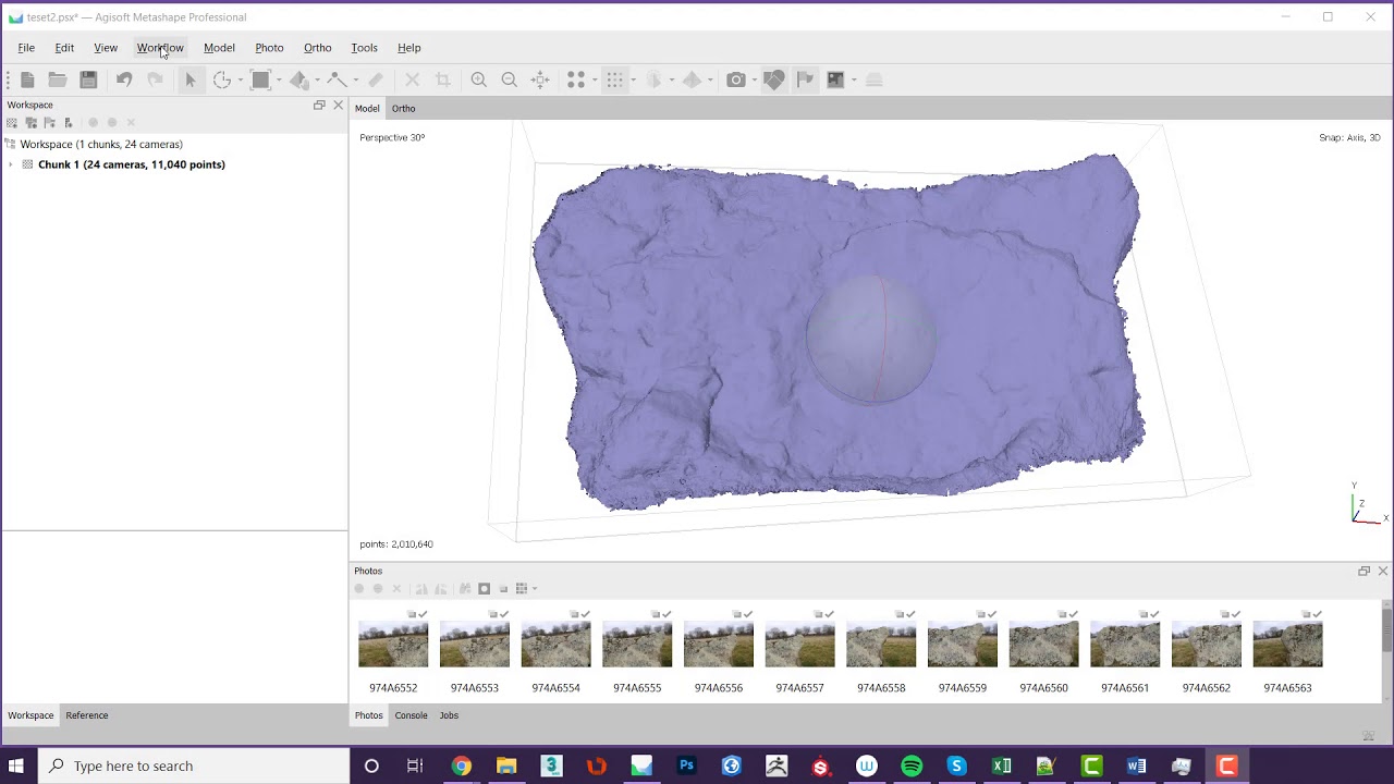 Building and Exporting a Textured Mesh from Agisoft