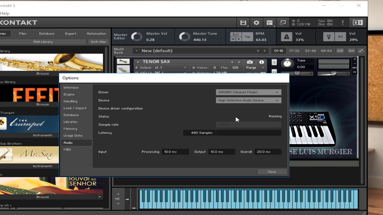 KONTAKT COM SOM ESTOURANDO,COMO RESOLVER