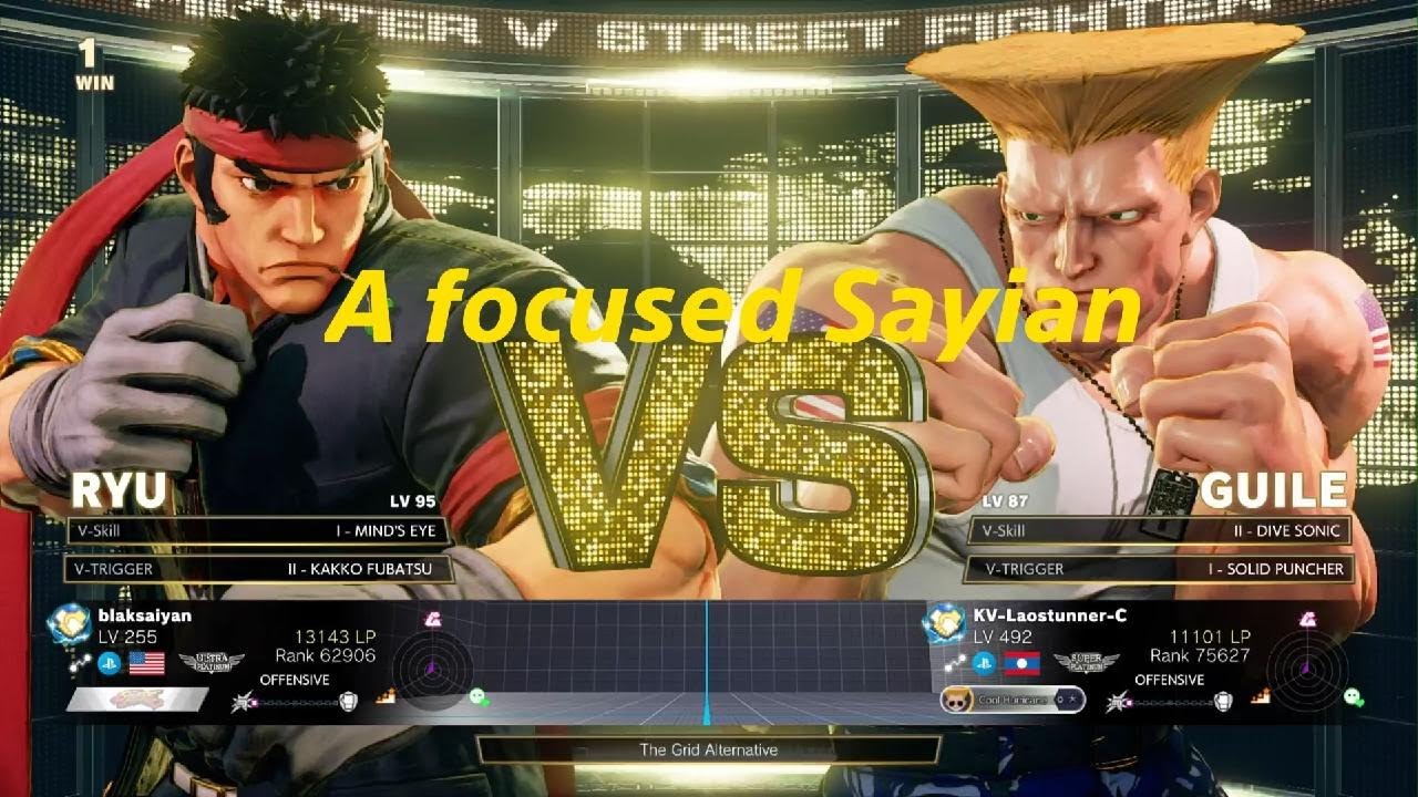 Street Fighter 5 : blaksaiyan vs KV-Laostunner-C - a focused Sayian