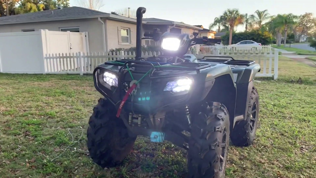 Honda Foreman 500 LED light upgrade (pioneer LED)