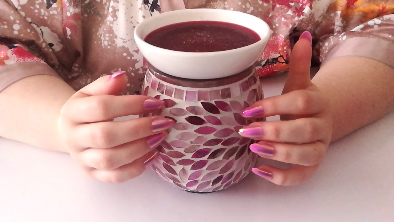 ASMR fast tapping and scratching on a mosaic wax burner