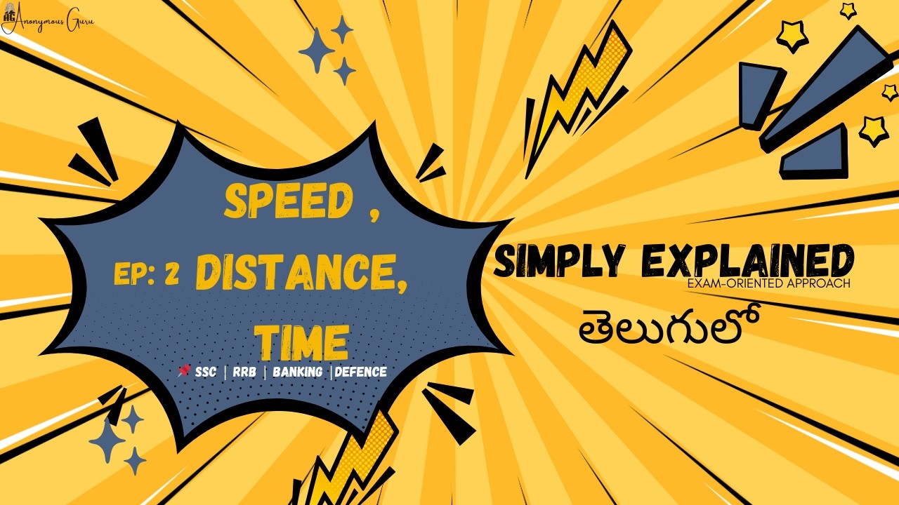 Speed Distance Time in Telugu | SSC RRB Banking Exams | Concepts + Short Tricks