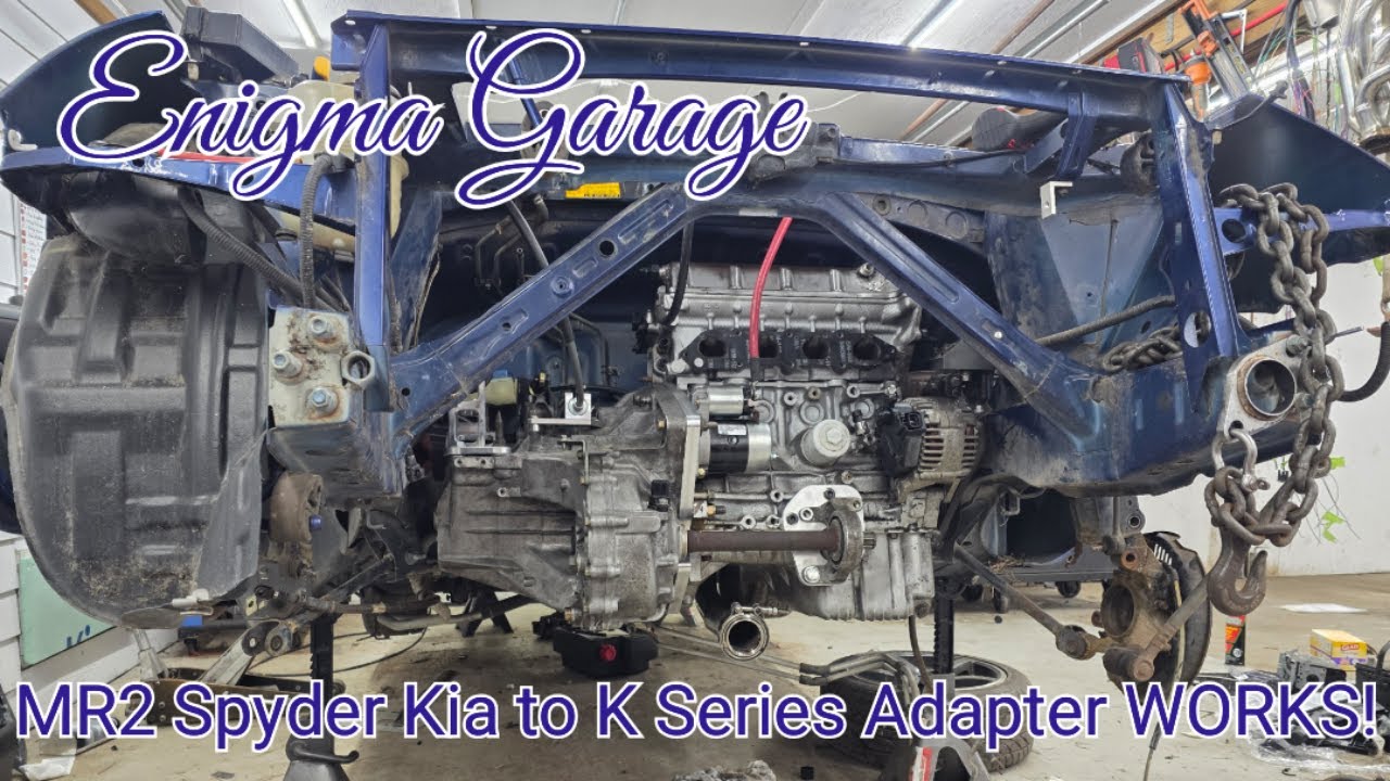 MR2 Spyder Kia Spectra to K20 EP3 Trans Adapter Installation