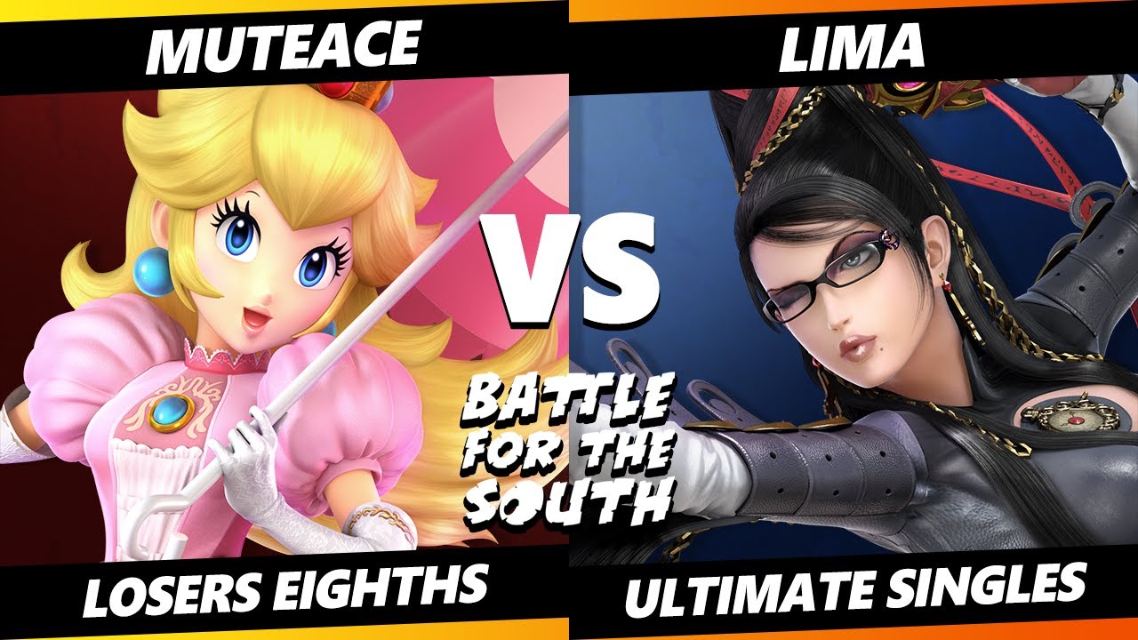 Battle for the South Top 8 - MuteAce (Peach) Vs. Lima (Bayonetta) Smash Ultimate - SSBU