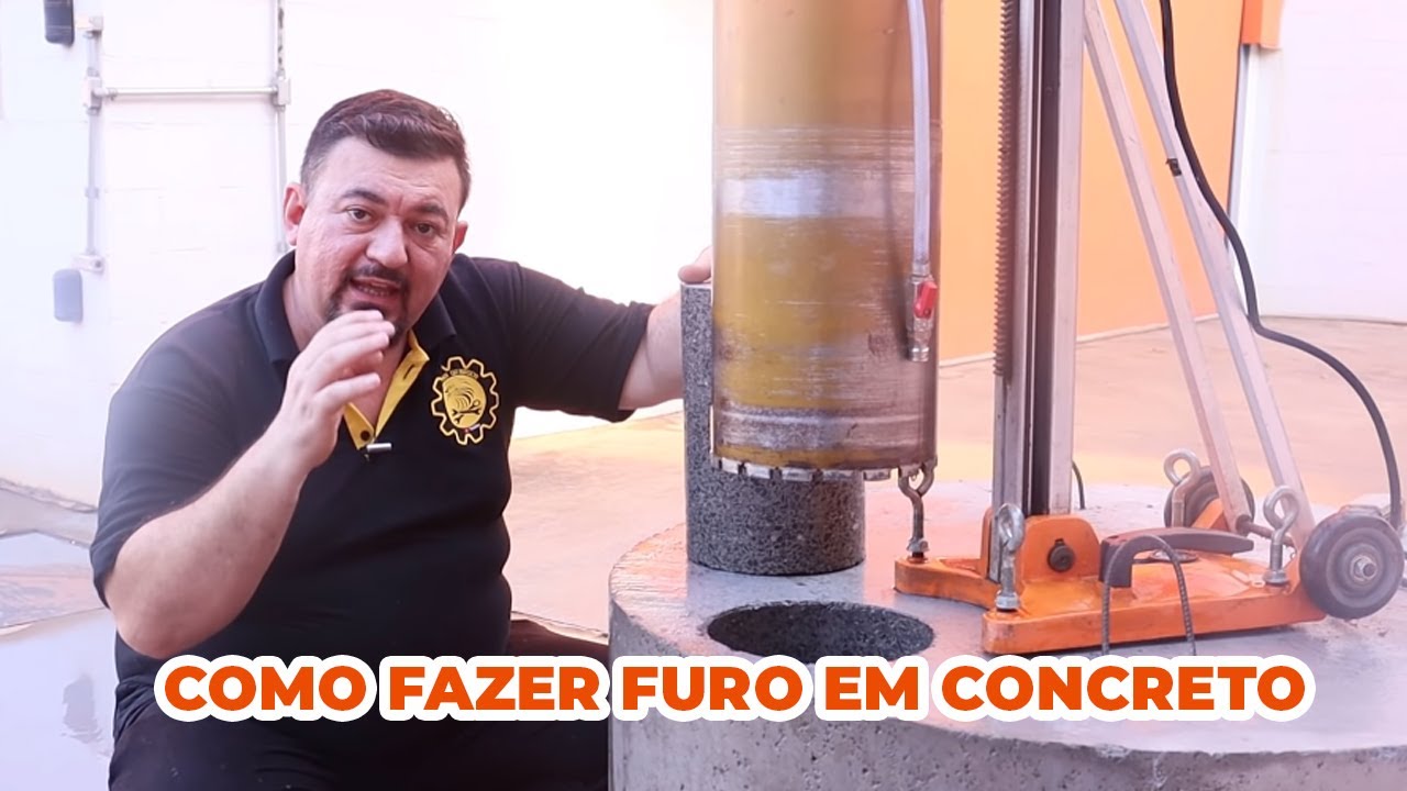 Perfurando concreto com a Perfuratriz de Concreto Merax