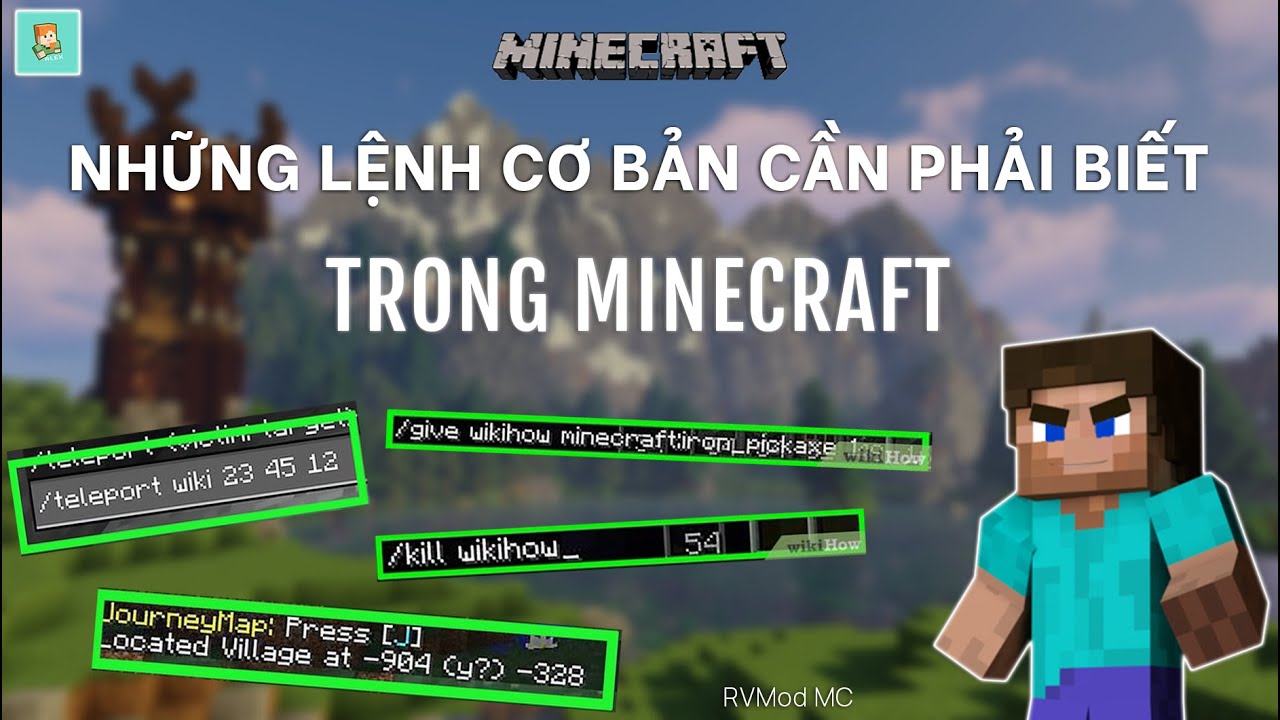 NHỮNG LỆNH CHEAT CƠ BẢN NGƯỜI MỚI CHƠI CẦN PHẢI BIẾT TRONG MINECRAFT | RVMod MC