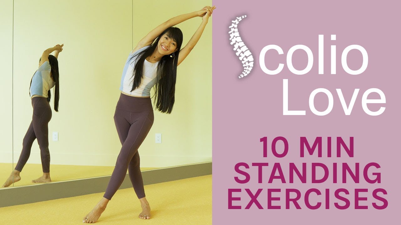 10 Min Standing Scoliosis Exercise | Yoga For Back Pain | Scoliosis Relief