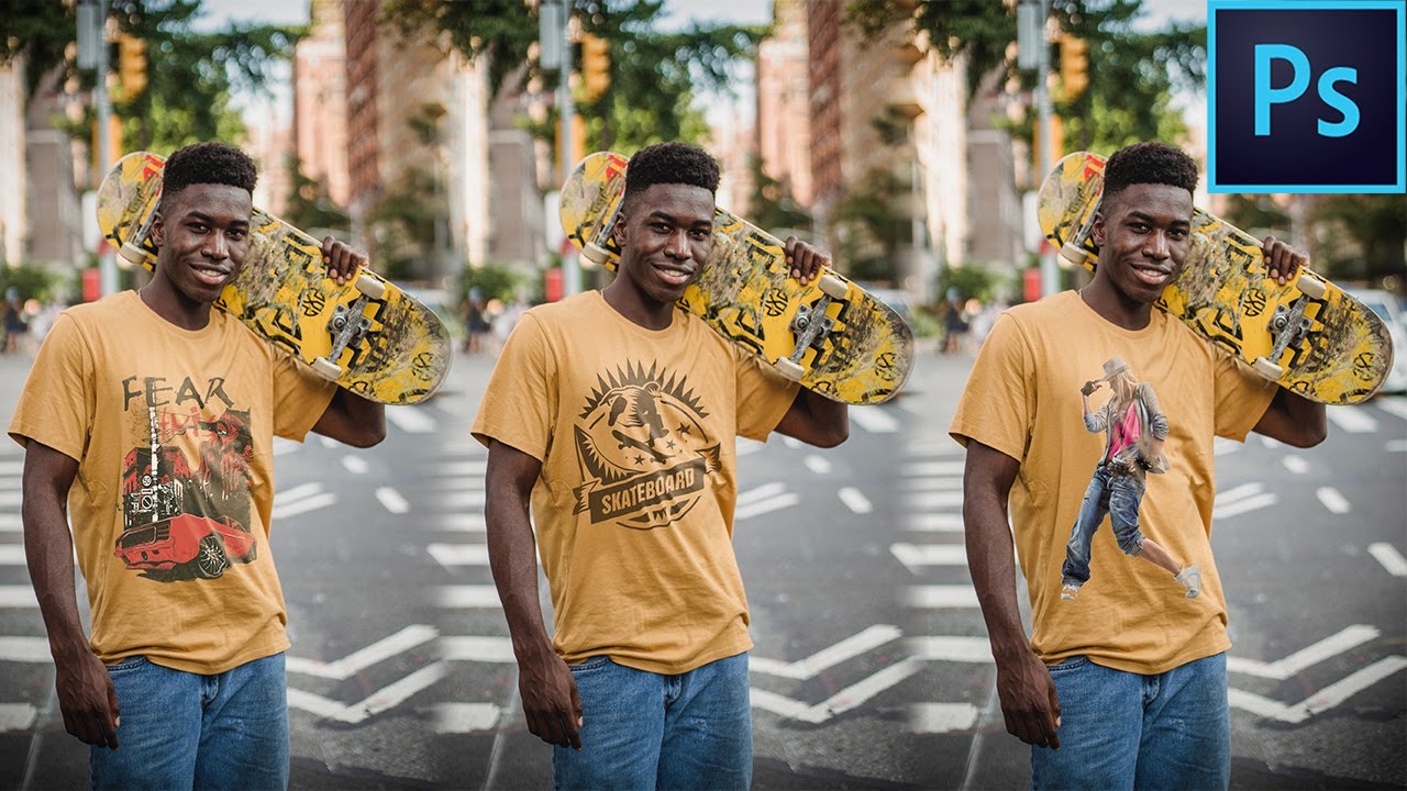 Tuto Photoshop CC 2021 Incruster un motif sur un T Shirt