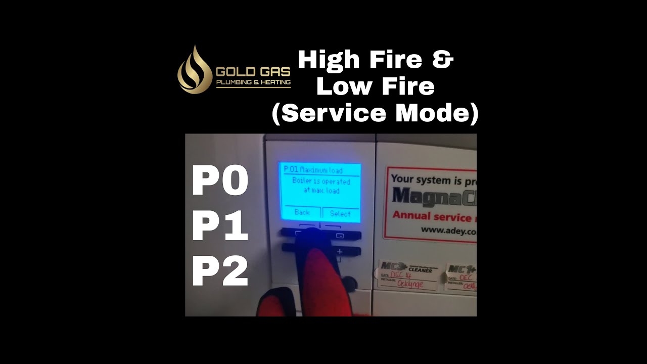 VAILLANT HIGH FIRE LOW FIRE P01 P02 P0 - SERVICE MODE HOW TO PUT INTO HIGH FIRE P1 P2 PUMP PURGE