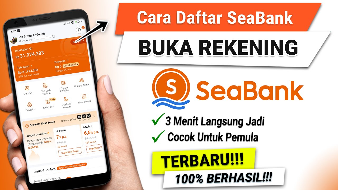 ✅ Cara Daftar SeaBank Terbaru 2026 || Buka Rekening SeaBank 3 Menit Langsung Jadi!