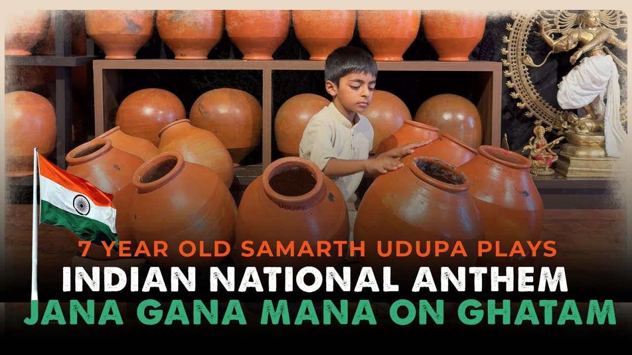 Indian National Anthem | Jana Gana Mana on Ghatam | Samarth Udupa