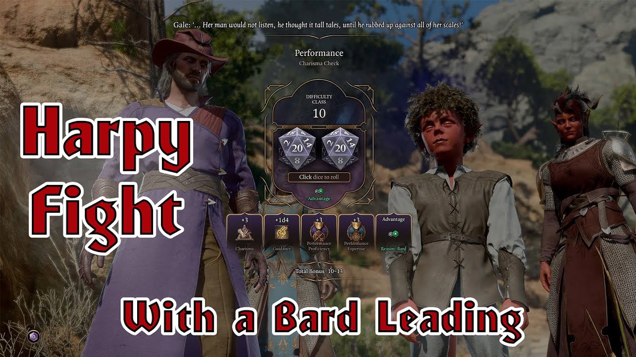Harpy Fight with a Bard Lead