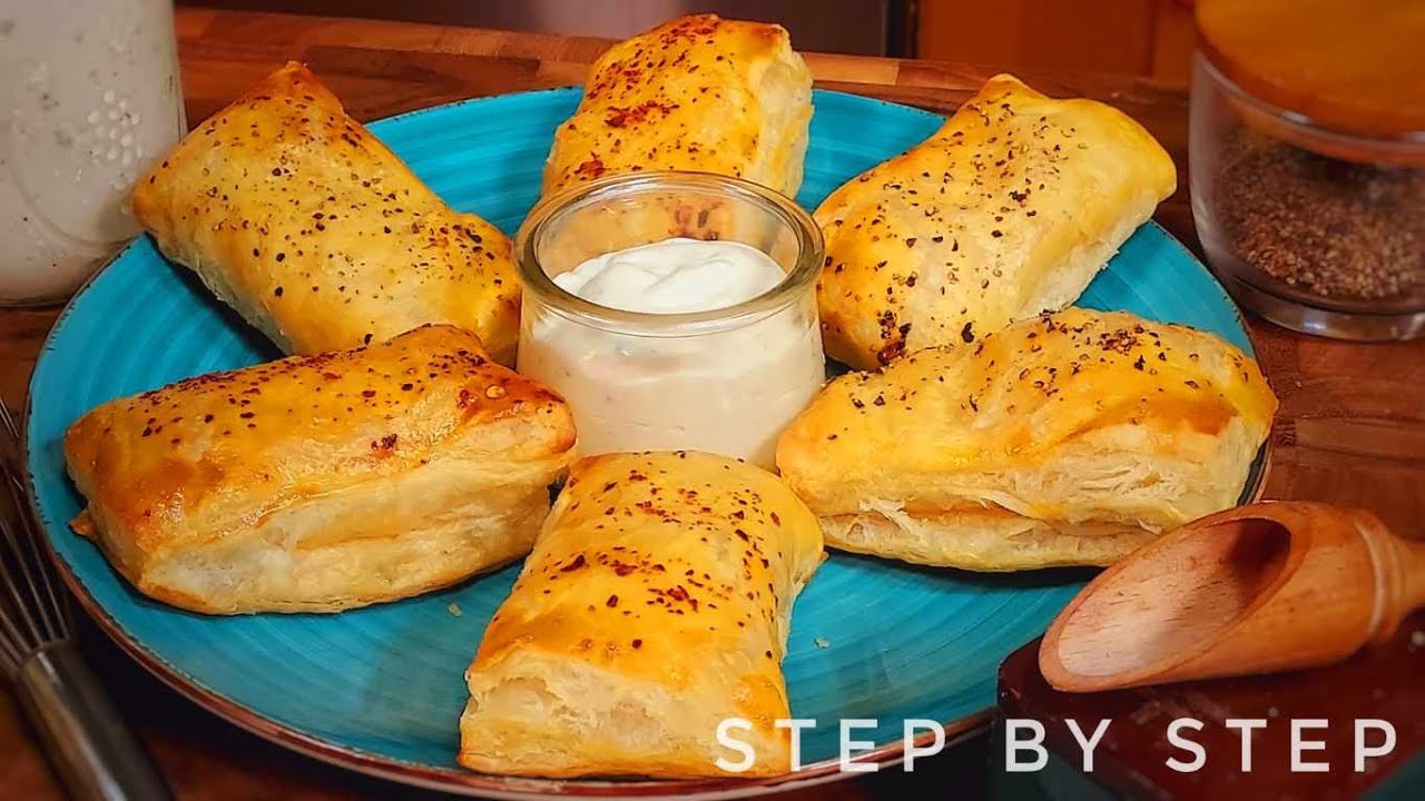 How to make super crispy Hot Buffalo Chicken Pockets.