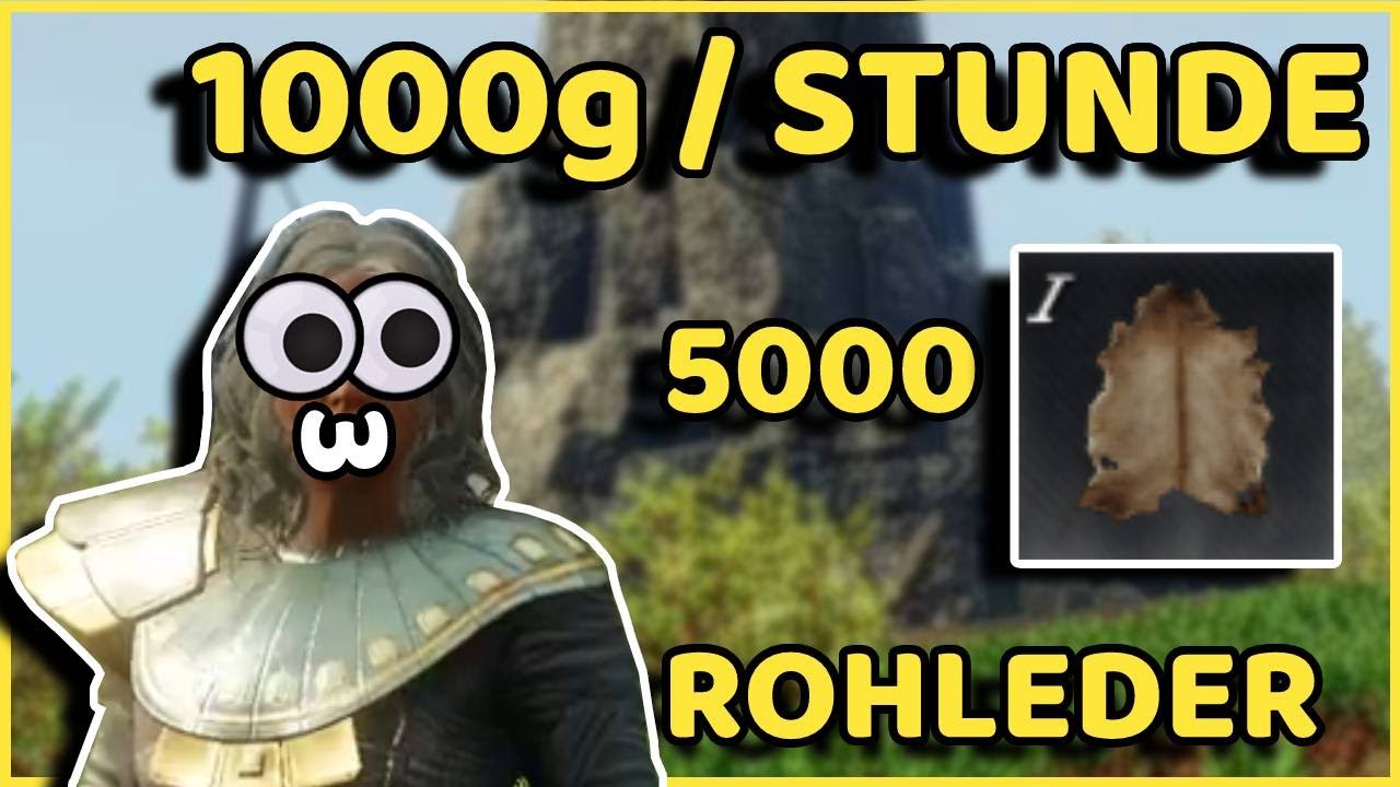 1000 GOLD pro STUNDE mit ROHLEDER - New World Gold Guide Deutsch - New World Leder Farm Guide