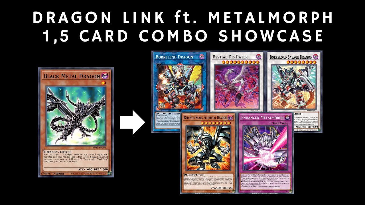 [Yugioh OCG] Dragon Link ft. Metalmorph 1,5 Card Combo Showcase | ドラゴンリンク メタル化
