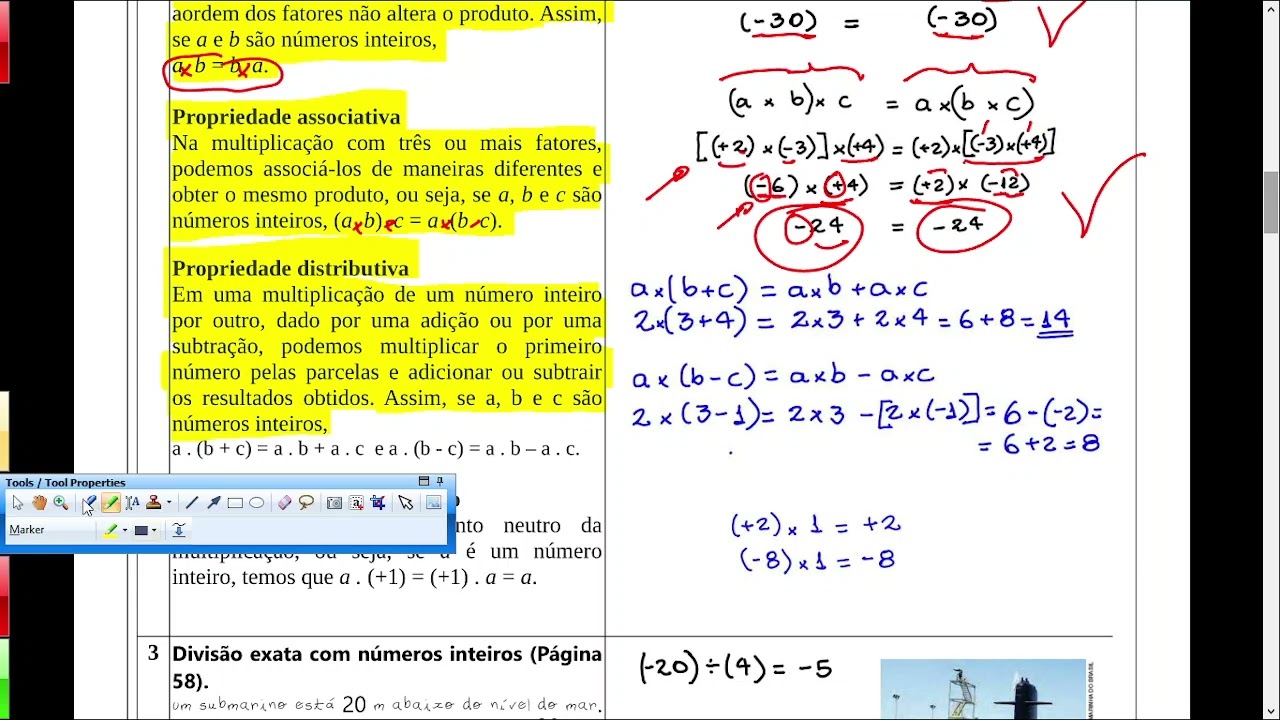 007 00 Números Inteiros Multiplicação propriedades divi