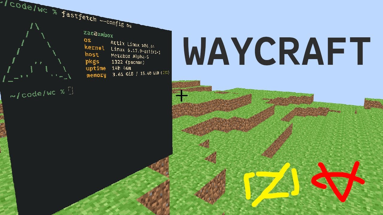 Minecraft, but it's a Wayland compositor