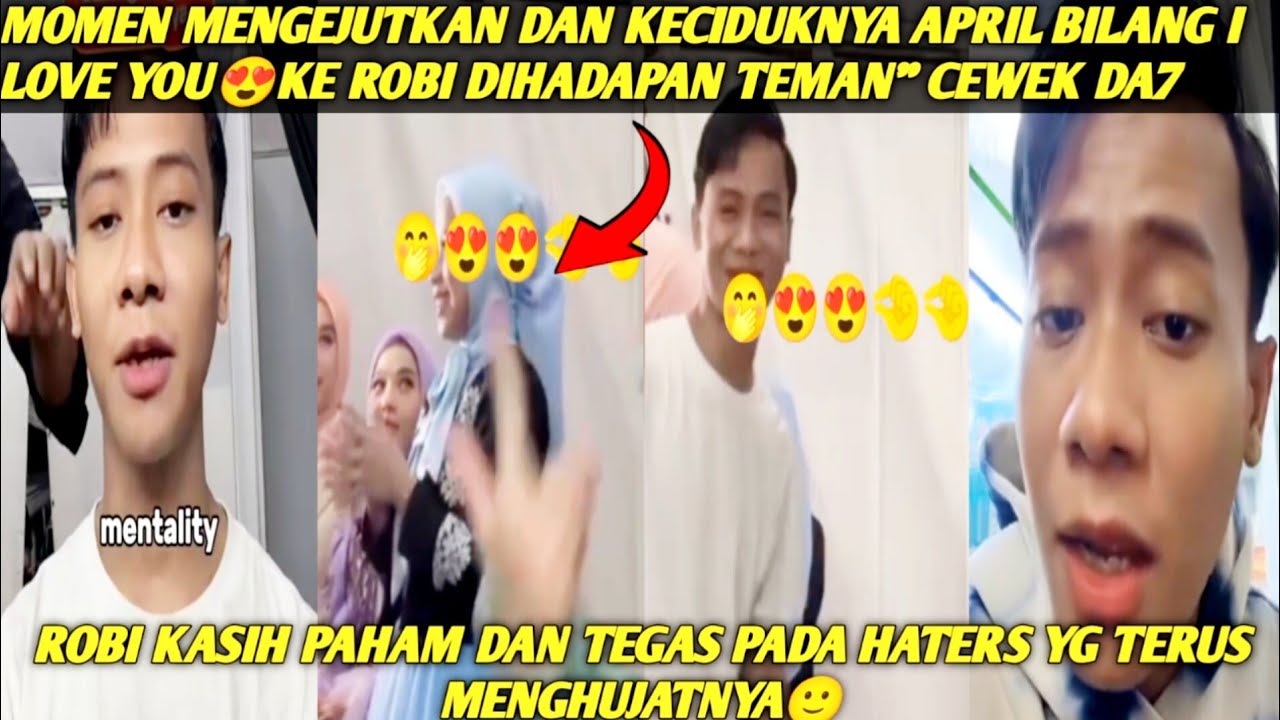KECIDUK SAAT LIVE, APRIL BILANG I LOVE YOU KE ROBI😍 LANGSUNG MEMERAH MUKA ROBI😀😍