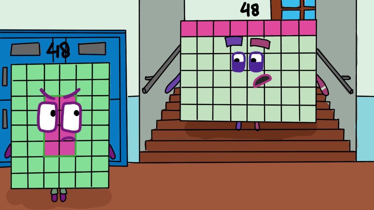 Who is the real Numberblocks 48 | Numberblocks fanmade coloring story