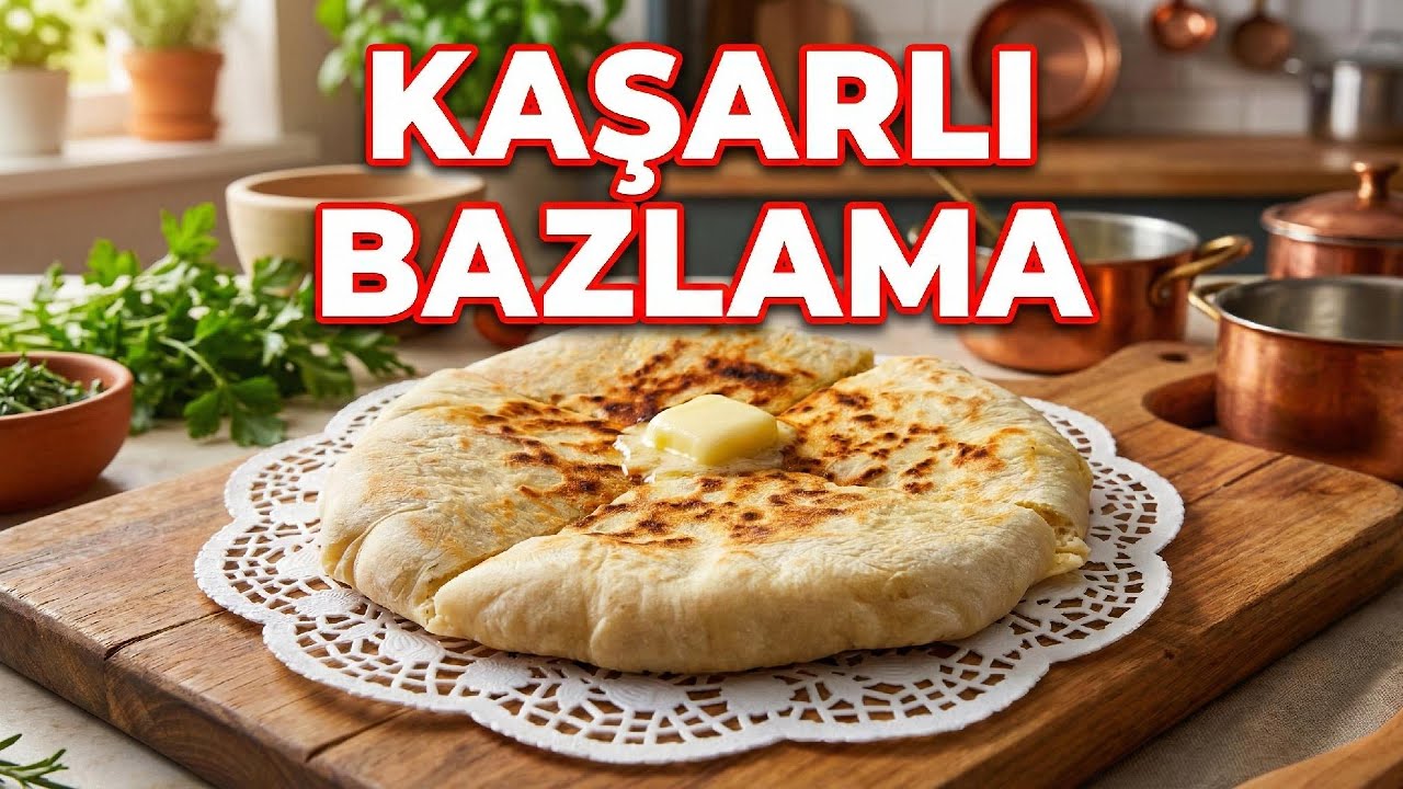 Kaşarlı Bazlama Tarifi | Tavada Puf Puf Pişen Bazlama