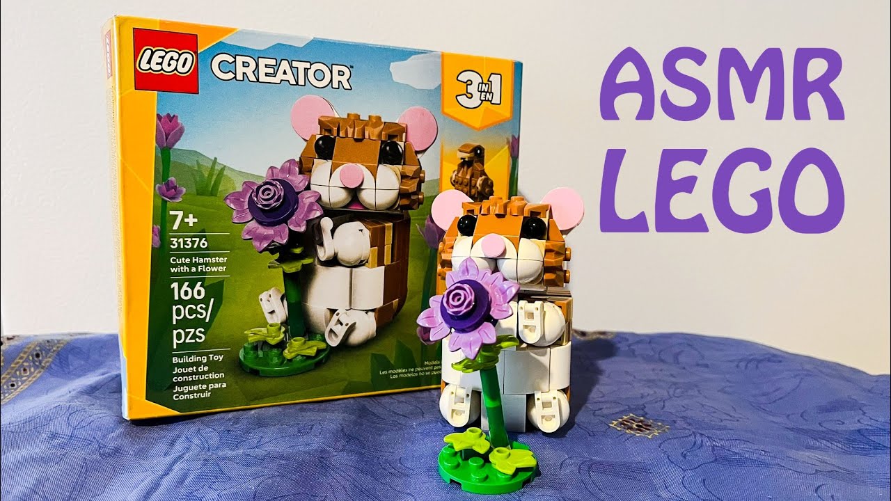 Lego Creator 3 in 1 31376 Assembly Cute Hamster with a Flower ASMR