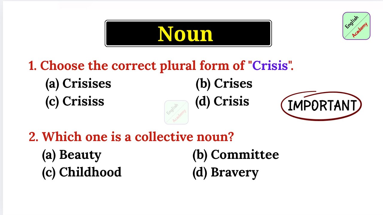 Noun practice set -1 #englishacademy