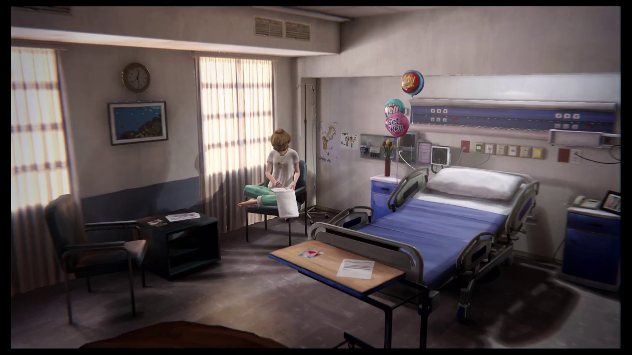 Video Game Ambience Asmr - (Life is strange) Kate's Hospital Room | Relaxation/White Noise