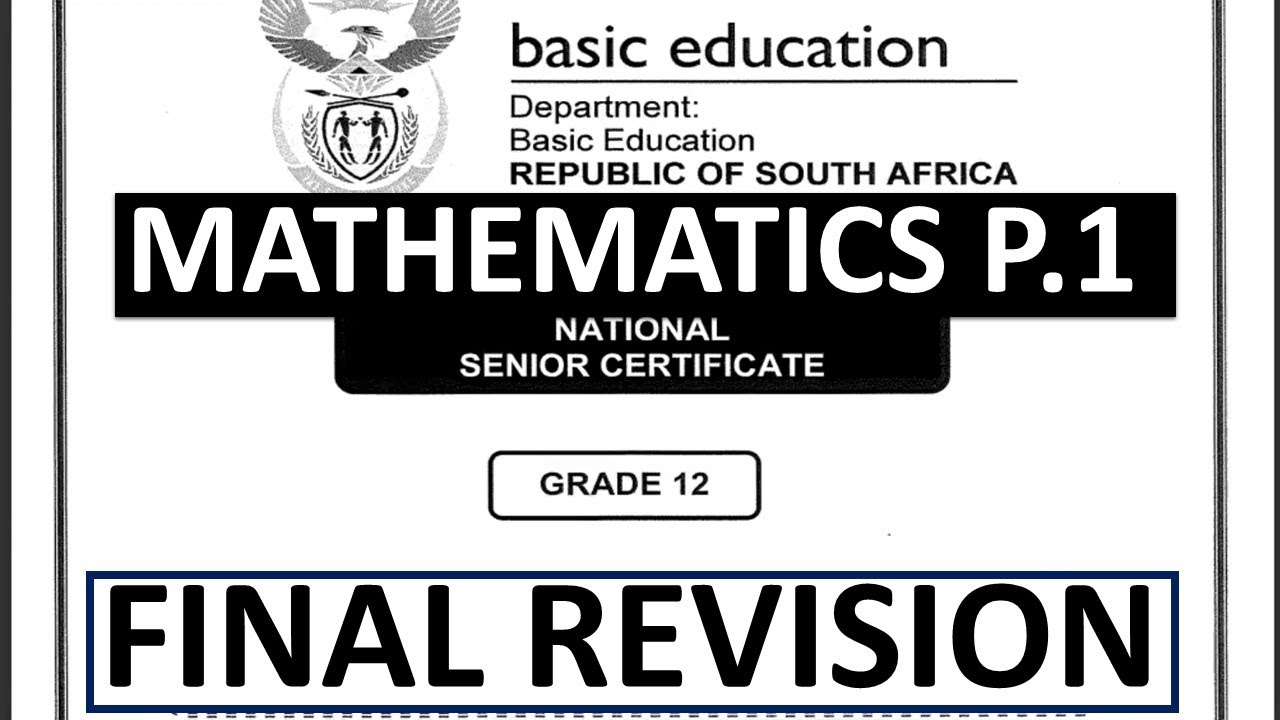 2025 MATHEMATICS GRADE 12 FINAL EXAM PREP (THUNDEREDUC) GRADE 12 MATHEMATICS P.1 FINAL EXAM P