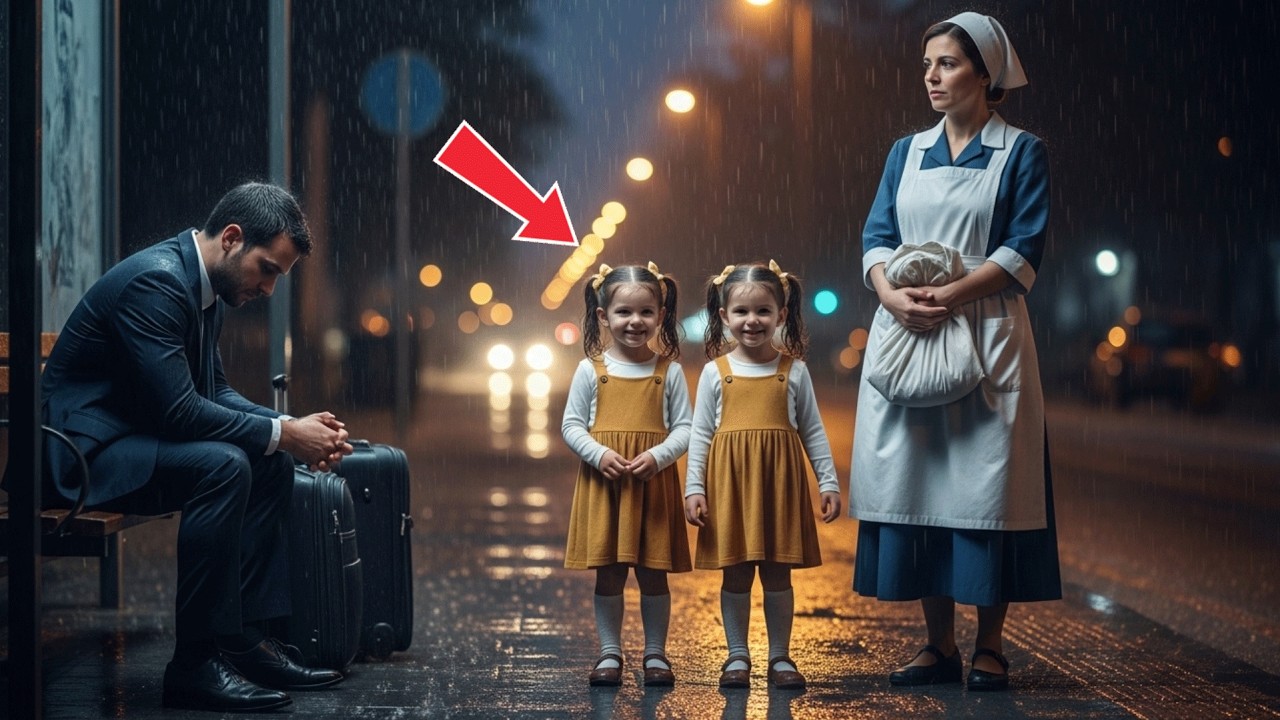 המיליונר גורש מהבית כי היה עקר… העובדת והתאומות שלה אמרו לו בוא…