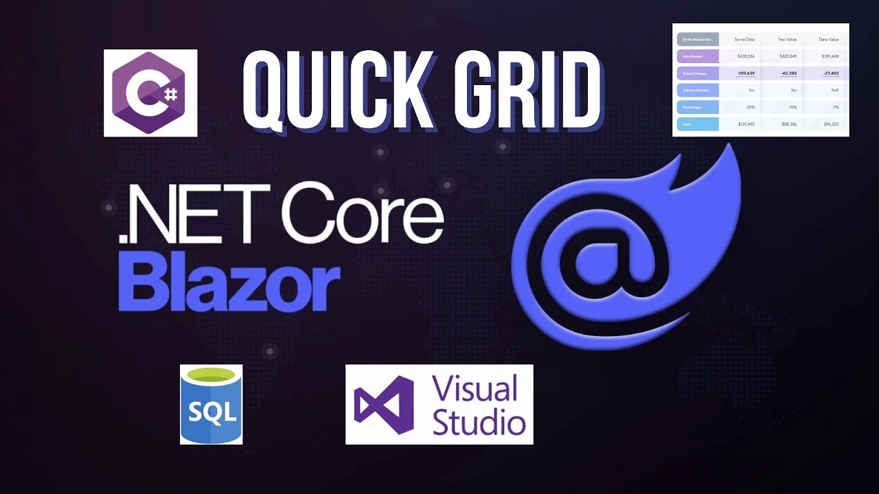 Blazor QuickGrid avec EF Core & SQL Server | ASP.NET Core Tutoriel