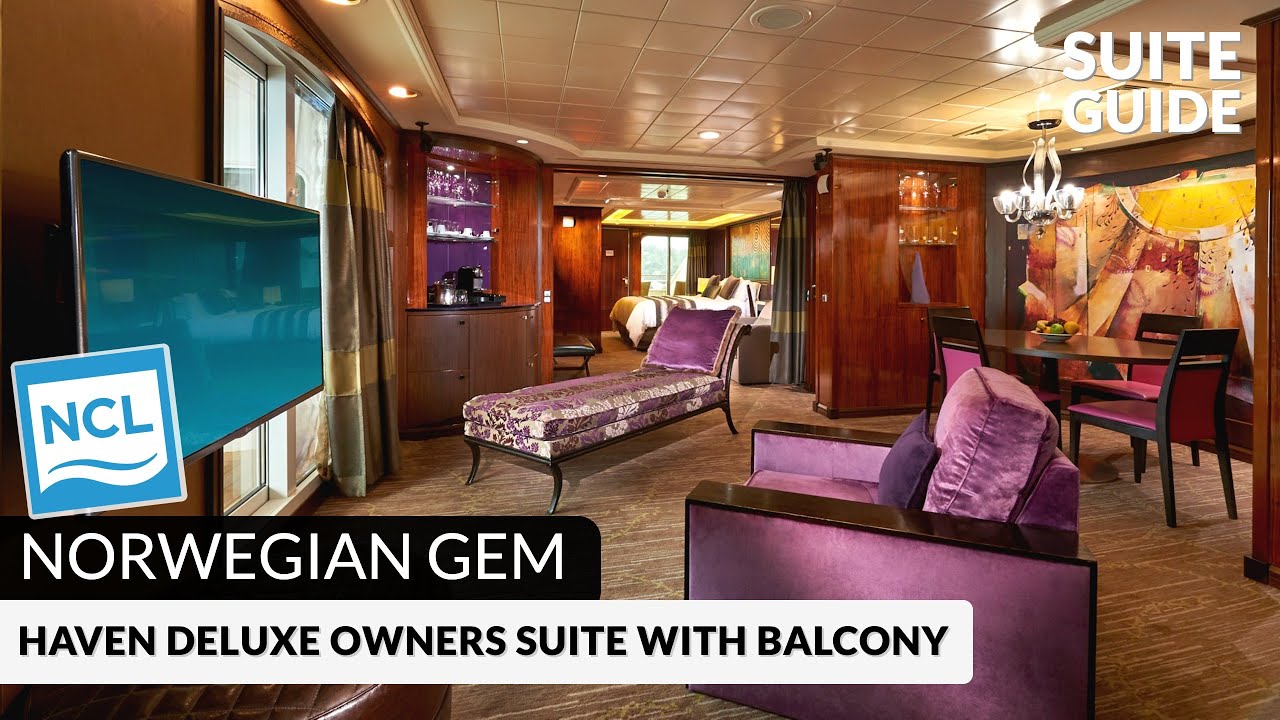 NCL Gem | Haven Deluxe Owner's Suite with Balcony Tour & Review 4K | Norwegian Cruise Lines
