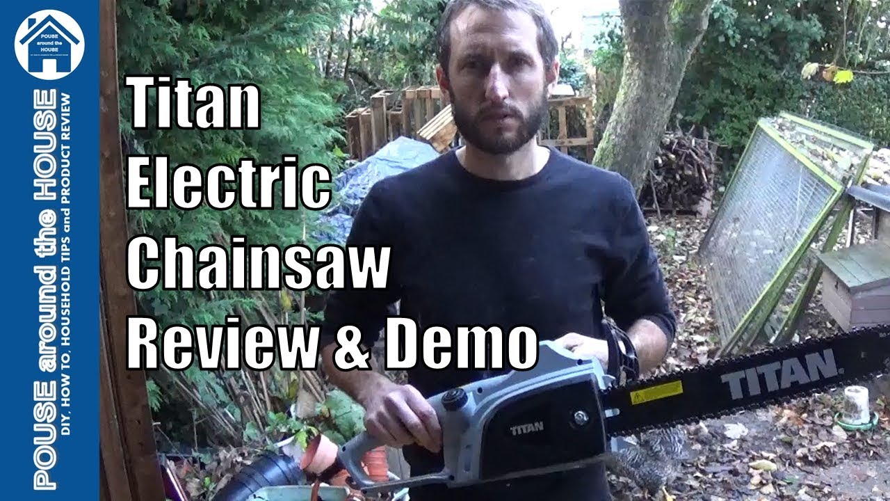 Titan Electric Chainsaw review, demo and assembly instructions. (TTB355CHN) 2000w, 240v.