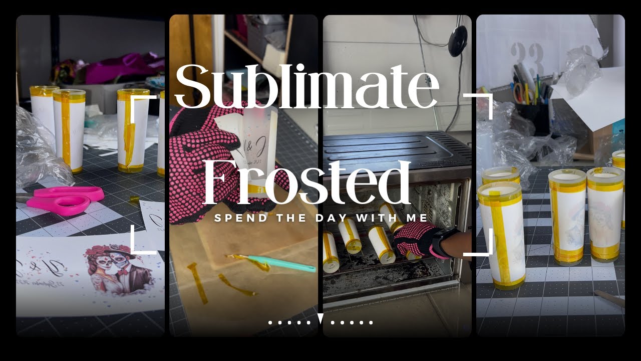 How To Sublimate Frosted Shot Glass From HTW With A Convection | Day Of The Dead Theme