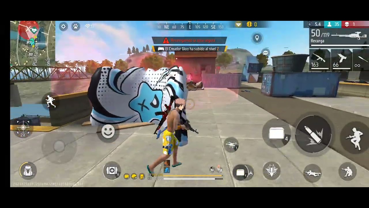 Jugando free fire