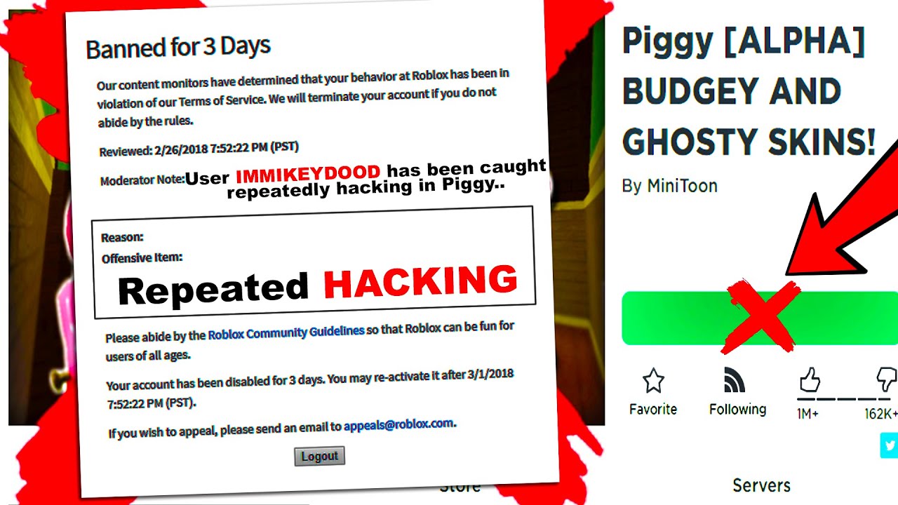 I tried getting BANNED in Piggy.. (Roblox)