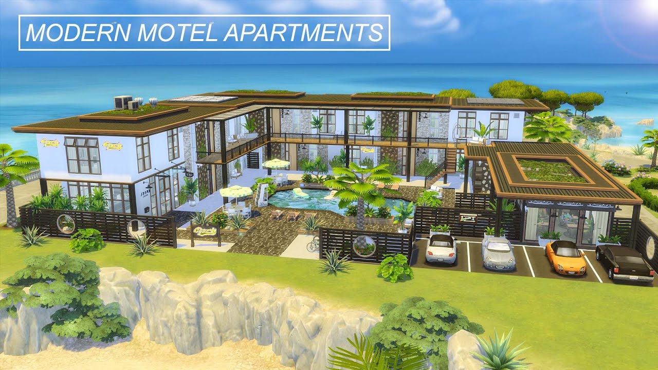 Modern Motel Apartments 🔑 | No CC | The Sims 4 | Stop Motion