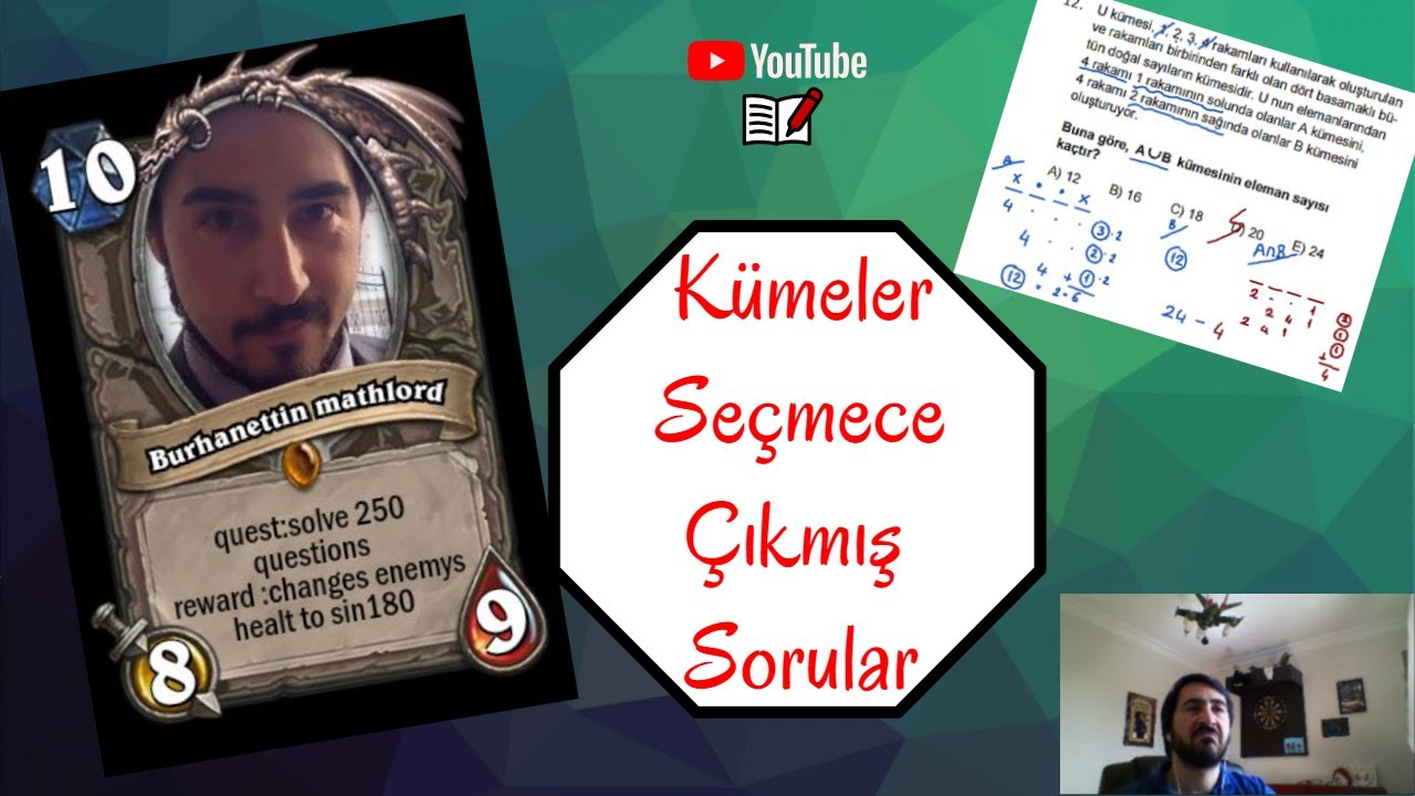 KÜMELER SEÇMECE ÇIKMIŞ SORULAR / TYT-AYT MATEMATİK