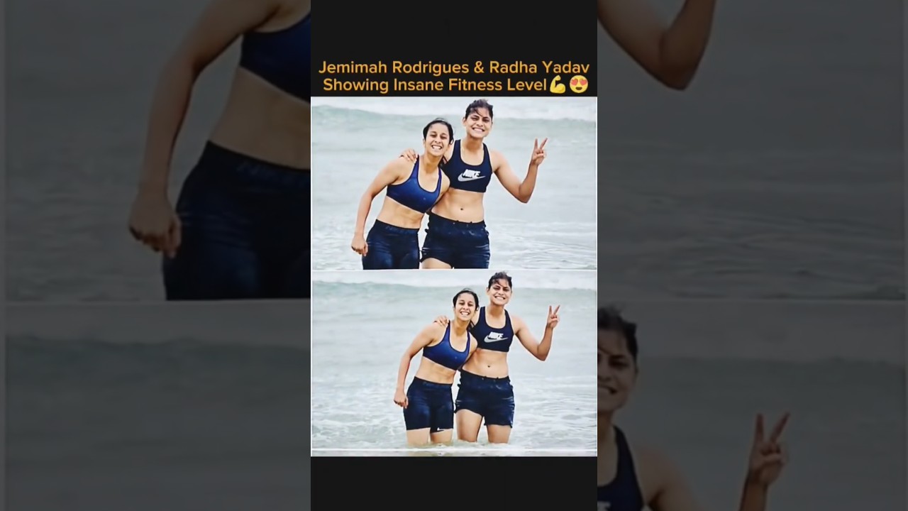 Jemimah Rodrigues & Radha Yadav 🔥 | Fitness Goals on Beach 