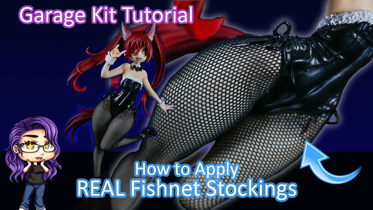 Resin Garage Kit Tutorial: How to apply REAL 💁‍♀️ Fishnet Stockings 💋 to your kits!