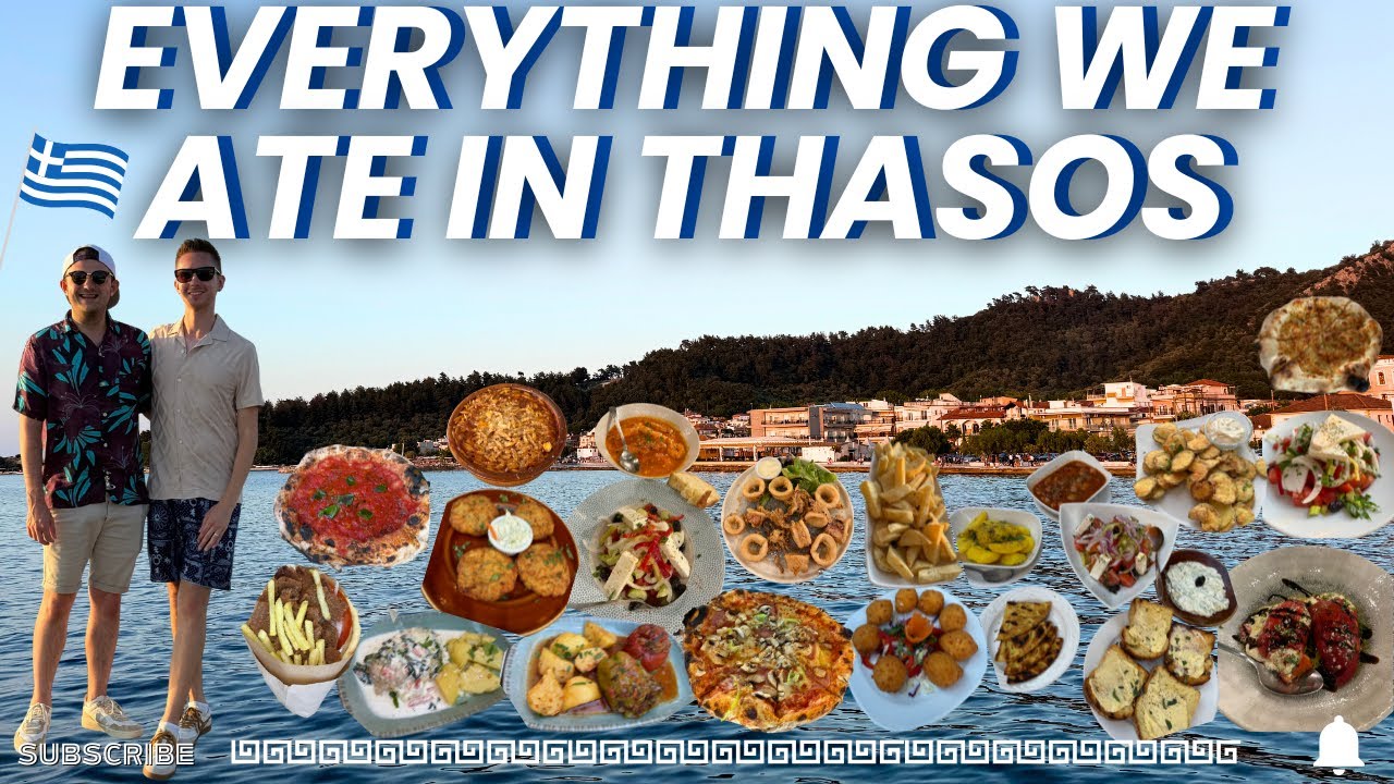 Greek Island Food Tour 🇬🇷 | The BEST Food we ate in Thasos!