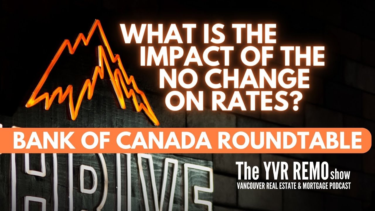 Bank of Canada Roundtable, What's the Impact of the NO CHANGE to Rates? 🎙️ The YVR REMO Show Podcast