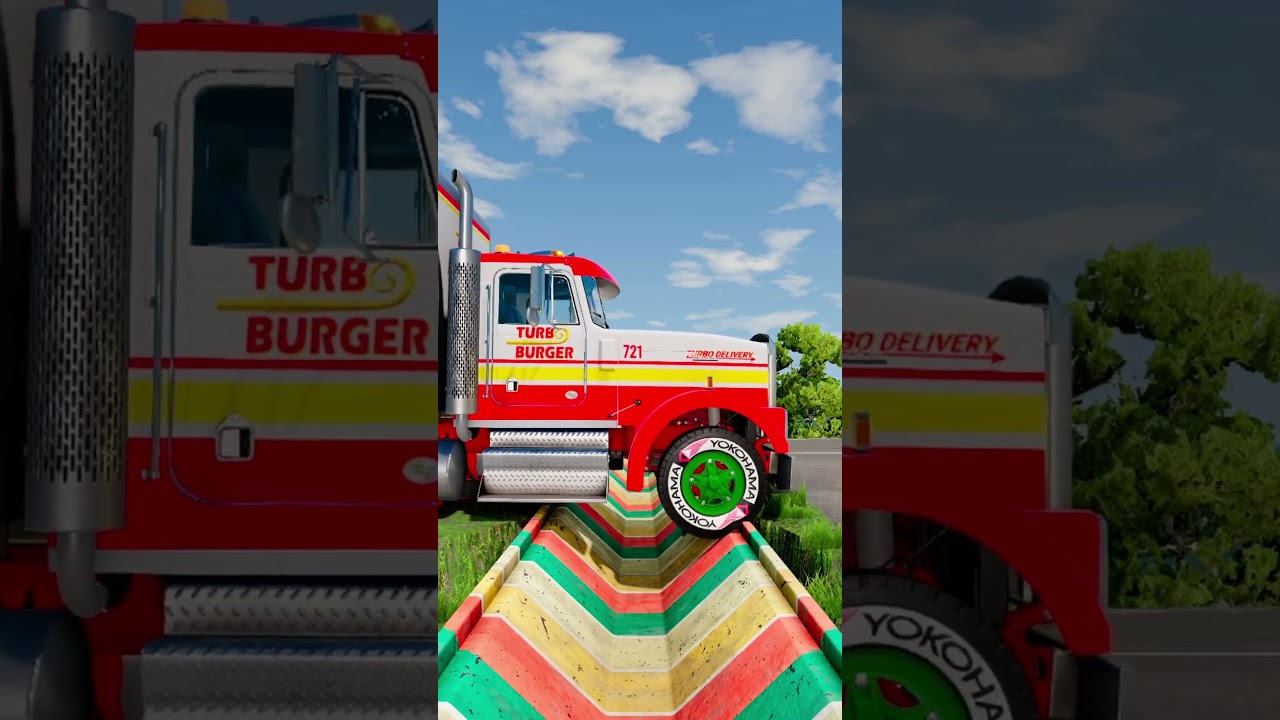 BeamNG.drive Truck vs Reverse Speed Bump E466