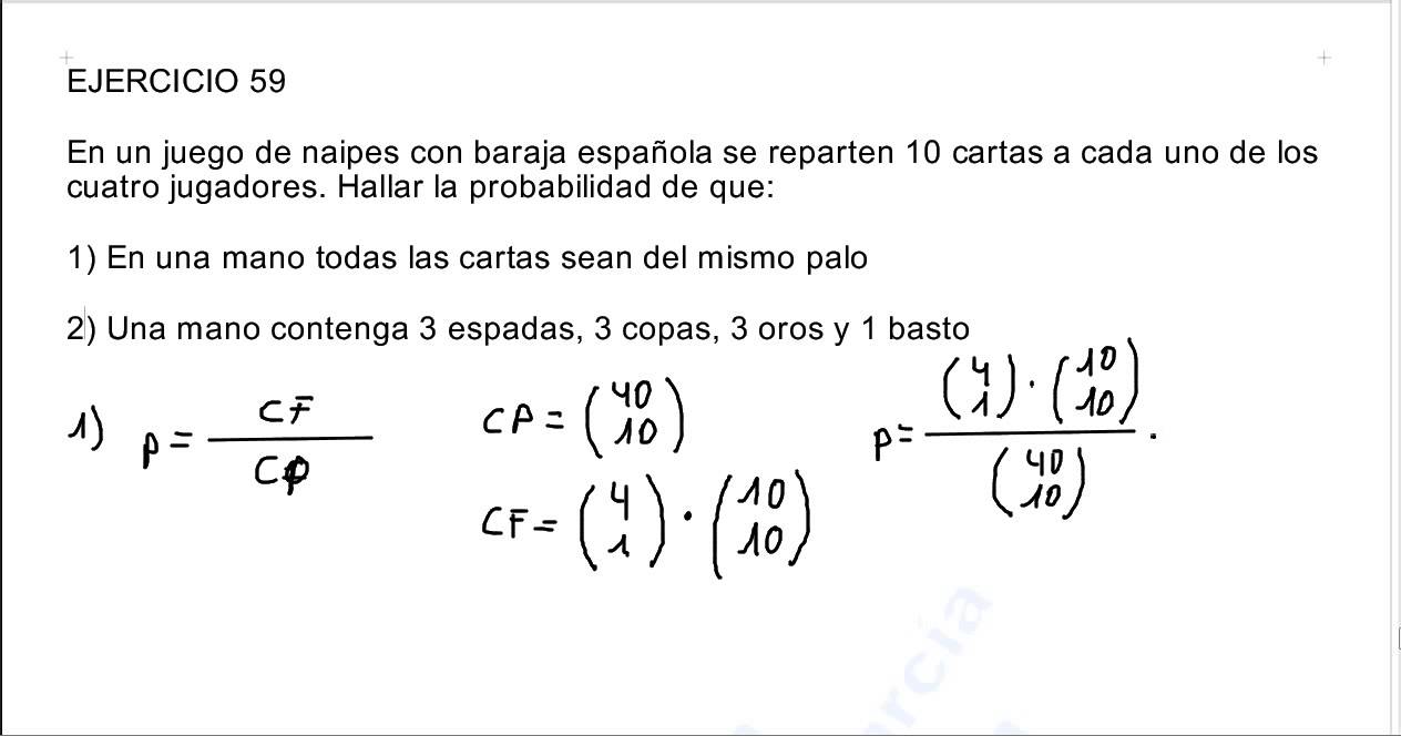 PROBABILIDAD (51), PROBABILIDAD, EJERCICIO 59