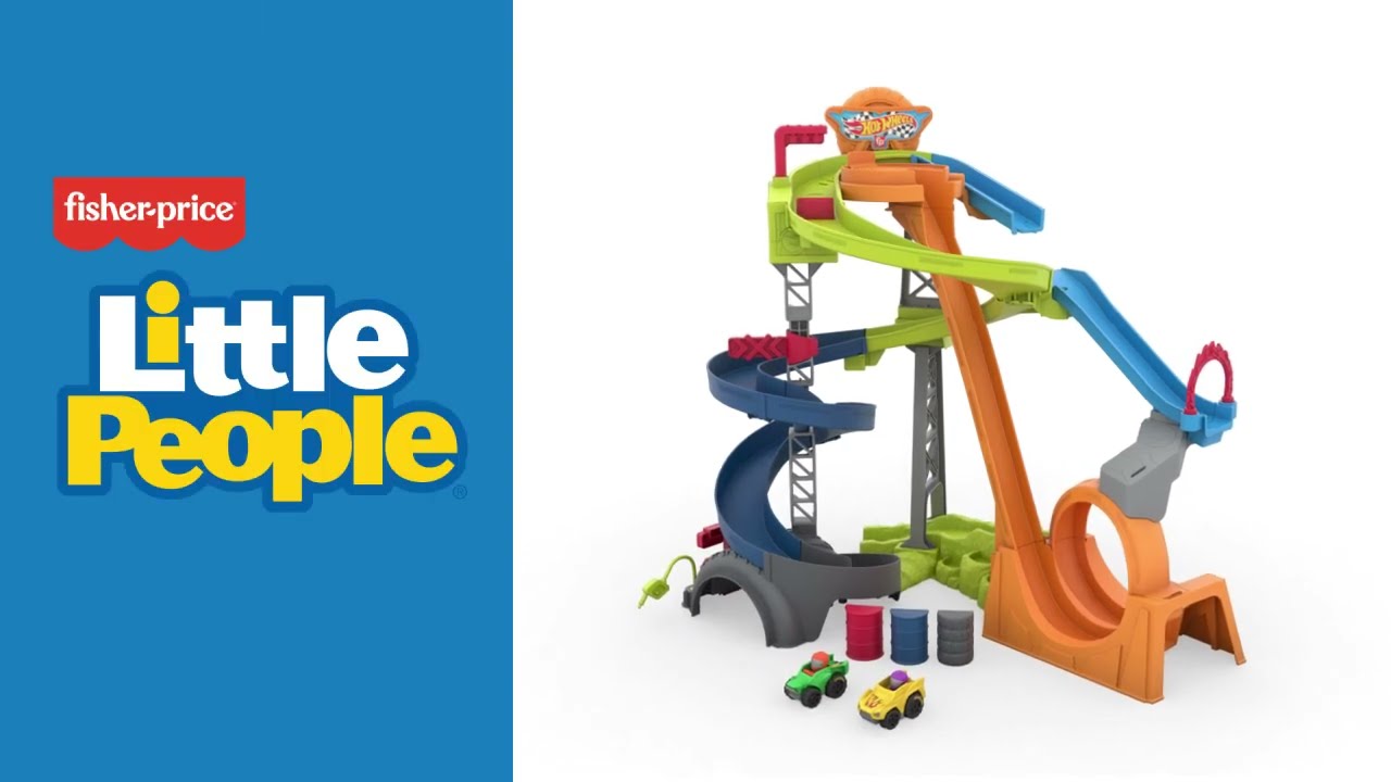 How to Setup the Little People Hot Wheels Spiral Stunt Speedway Playset | AD